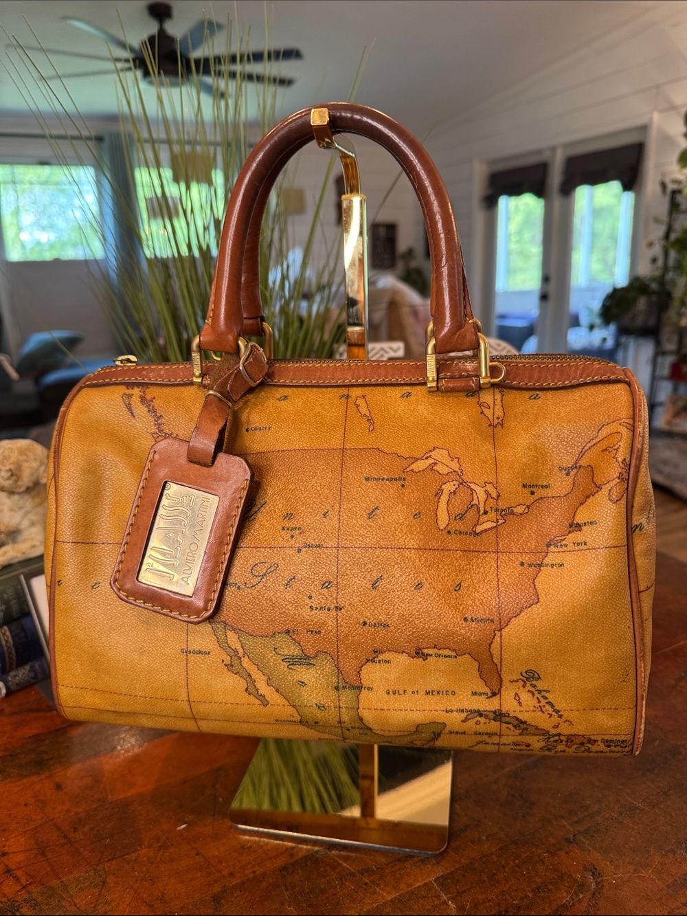 🩵Vintage Alviero Martini 1a Classe Geo Classic Boston Bag - 1 ship and USA
